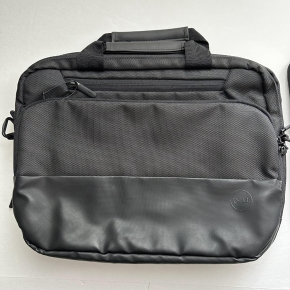 Dell 15” Laptop Carrying Case Briefcase Shoulder Bag For Computer Black - Picture 2 of 16